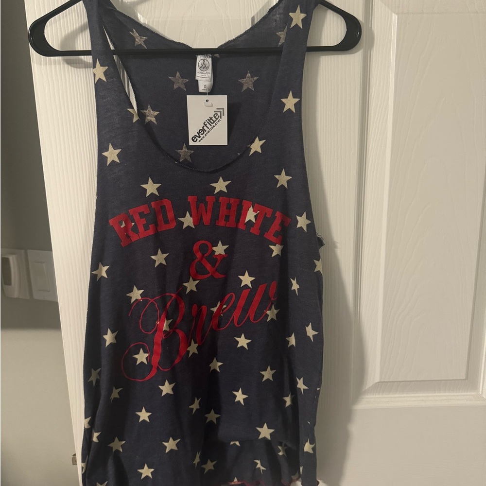 Red, White, and Brew racer back tank